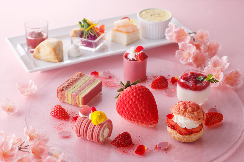 苺と桜のアフタヌーンティーの画像1