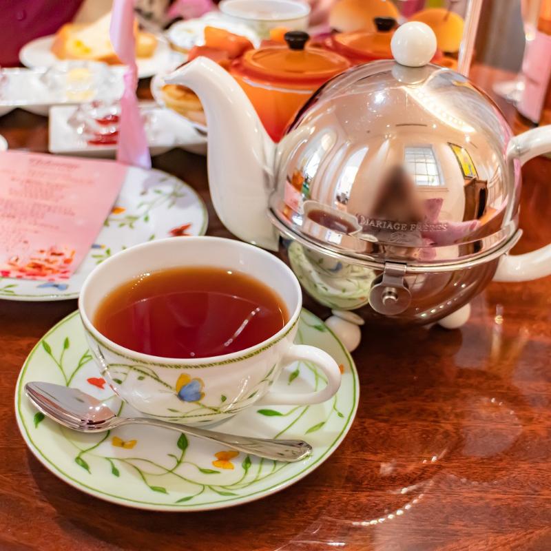 ロイヤルクリスタルカフェ 自由が丘店のヴァレンタインアフタヌーンティーの飲み物画像