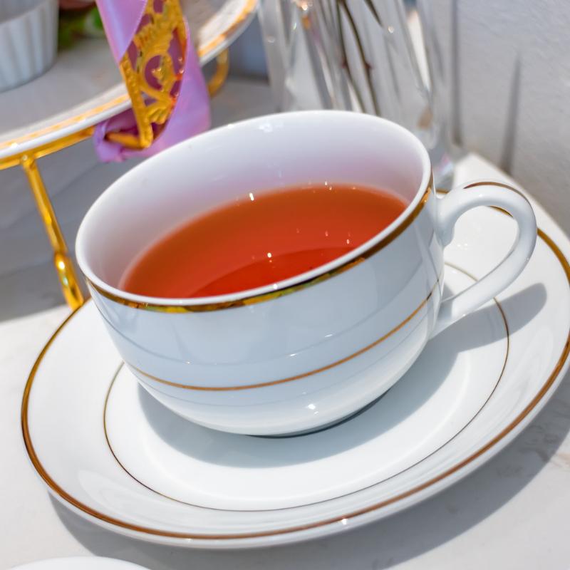 Bellflowerのピンクローズアフタヌーンティーの飲み物画像