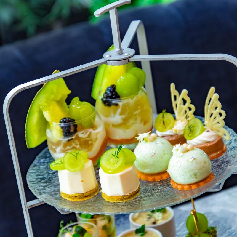 マーサーブランチ恵比寿のMuscat Afternoon Teaのスタンド1段目画像
