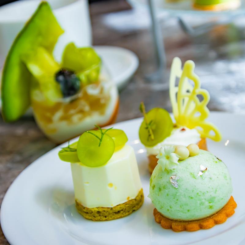 マーサーブランチ恵比寿のMuscat Afternoon Teaのスイーツ画像