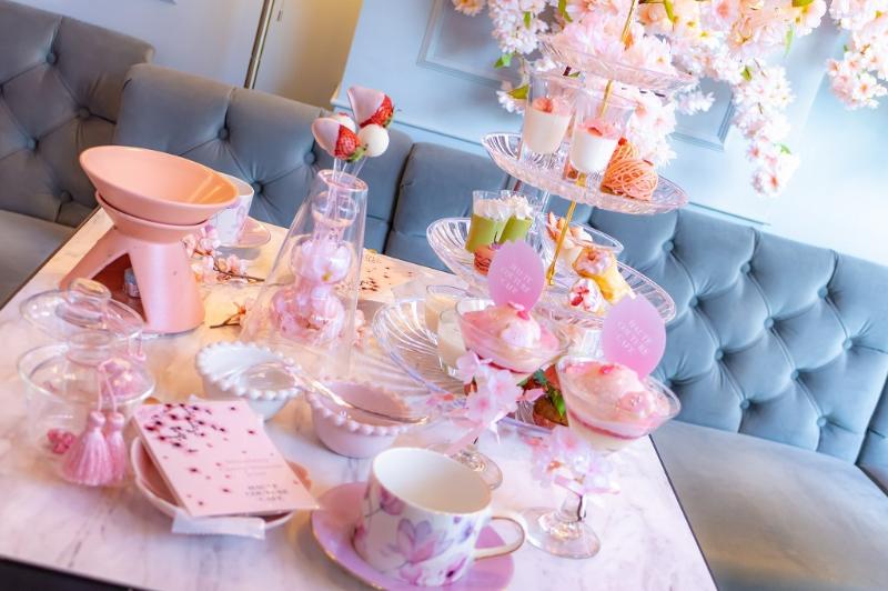オートクチュールカフェでStrawberry Cherryblossom lover Afternoontea＊2022年3月の画像1