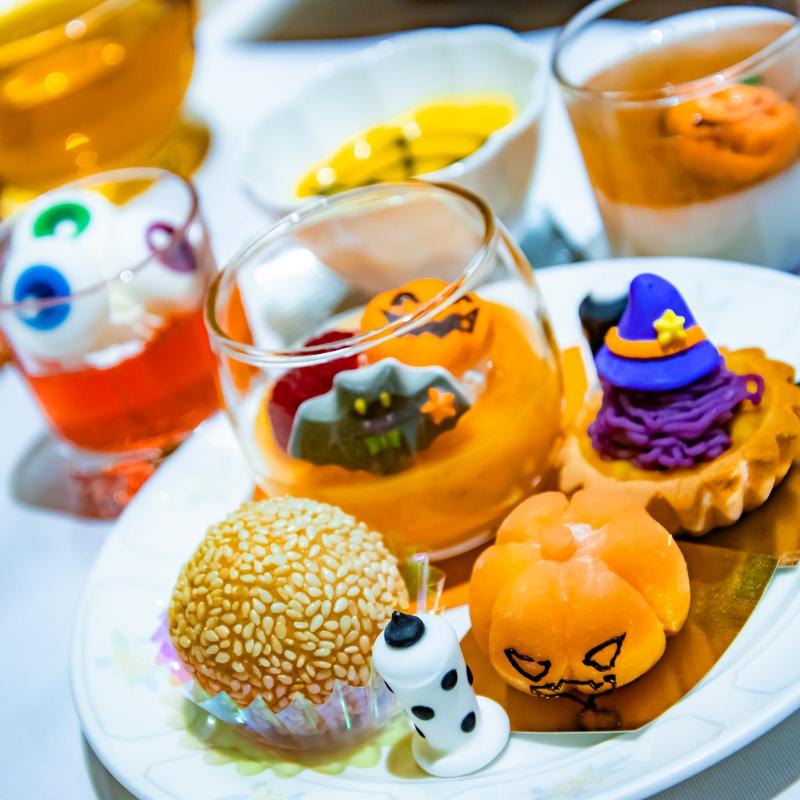 中国料理 桂花苑／ロイヤルパークホテルのチャイニーズハロウィンアフタヌーンティーのスイーツ画像