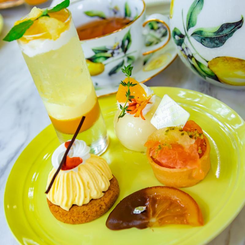 HAUTE COUTURE・CAFE omotesandoのOrange and Lemon Citrus Afternoon Teaのスイーツ画像