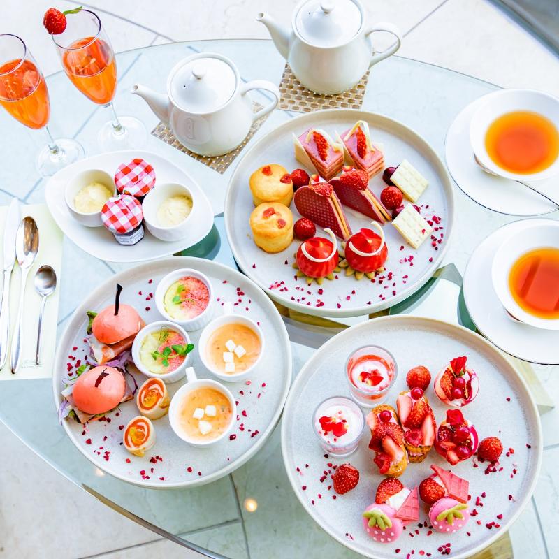 ロビーラウンジ／ザ・プリンスパークタワー東京のPinky White Strawberry Afternoon Teaのアフタヌーンティー画像2