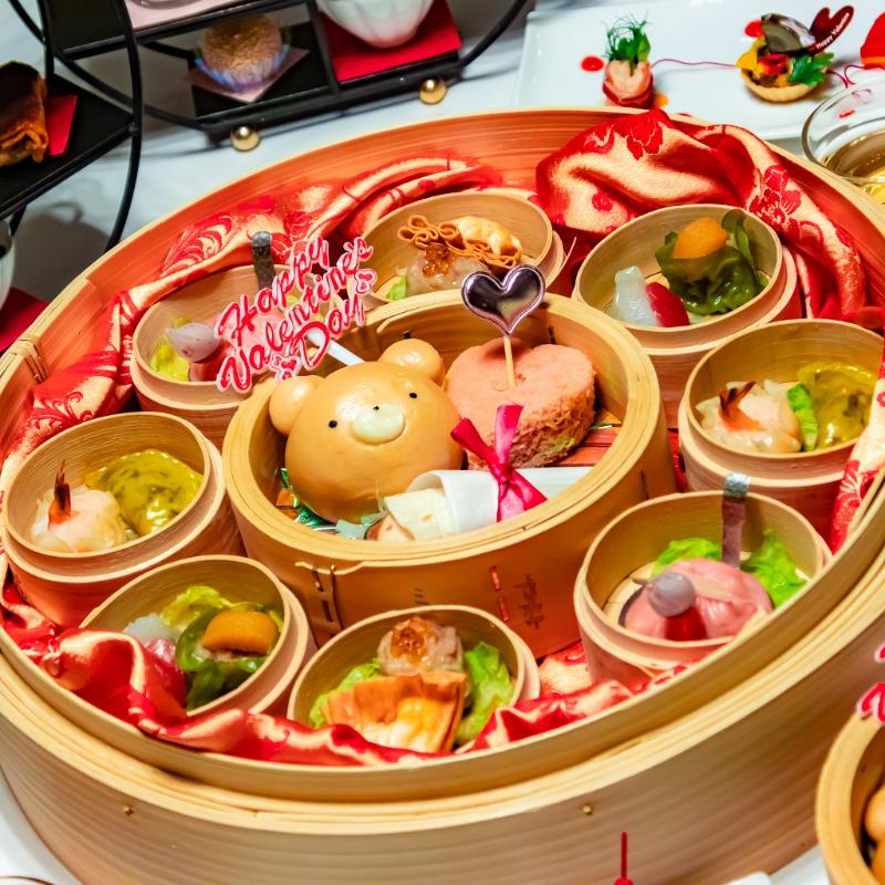 中国料理 桂花苑／ロイヤルパークホテルのチャイニーズバレンタインアフタヌーンティーのスタンド1段目画像