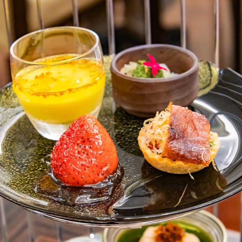 王朝／ヒルトン東京ベイのストロベリーチャイニーズアフタヌーンティーのセイボリー追加2画像