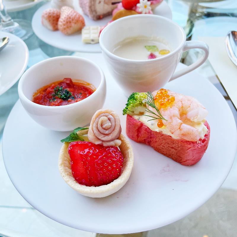 ロビーラウンジ／ザ・プリンス パークタワー東京のPinky Strawberry Afternoon Teaのセイボリー画像