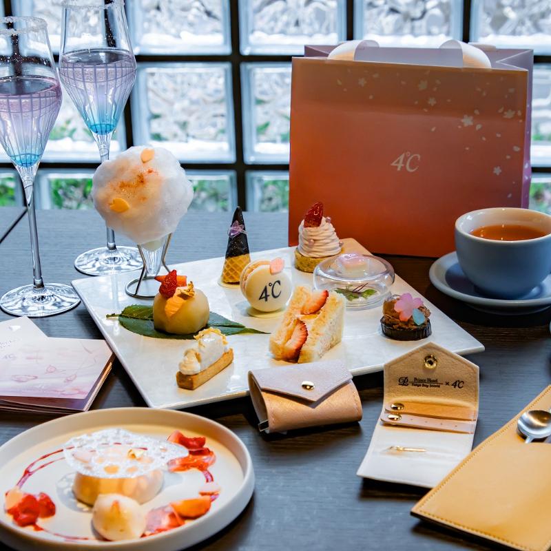 Restaurant＆Bar TIDE TABLE Shiomi／東京ベイ潮見プリンスホテルの４℃ SAKURA Collection ×Afternoon Teaのスタンド画像
