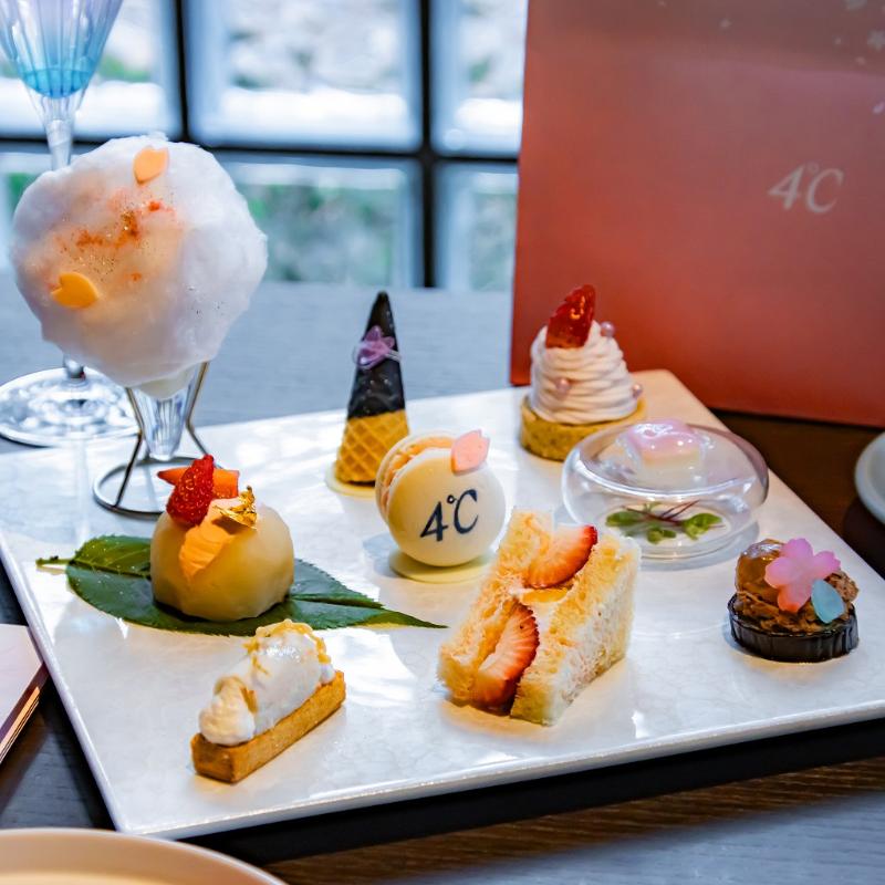 Restaurant＆Bar TIDE TABLE Shiomi／東京ベイ潮見プリンスホテルの４℃ SAKURA Collection ×Afternoon Teaのスタンド1段目画像