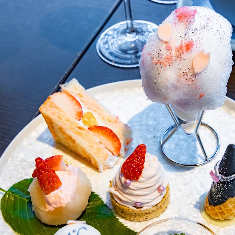 Restaurant＆Bar TIDE TABLE Shiomi／東京ベイ潮見プリンスホテルの４℃ SAKURA Collection ×Afternoon Teaのスイーツ画像