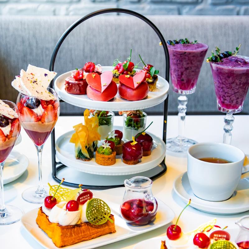 マーサーブランチ ギンザテラスのCherry&Chocolate Afternoonteaのスタンド画像