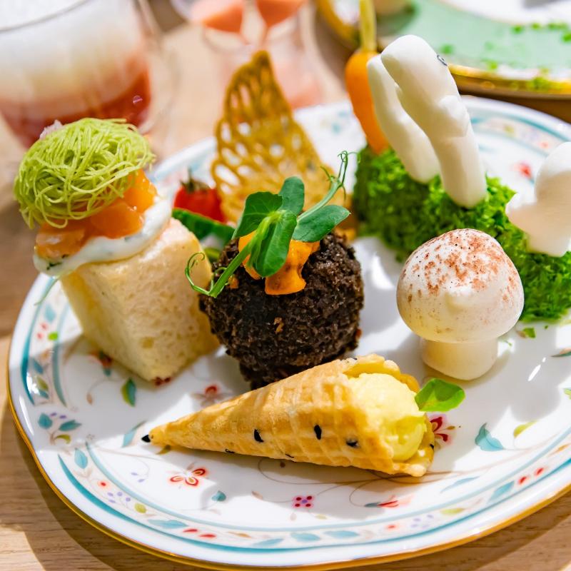 ムーミンカフェ フローラルバレーのフローラルバレー アフタヌーンティーのセイボリー追加1画像
