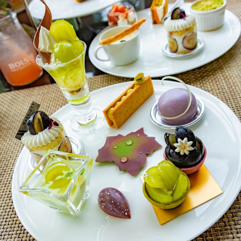 Lounge＆Dining G／東京マリオットホテルのAfternoon Tea -Autumn Grape Elegance-のスイーツ画像