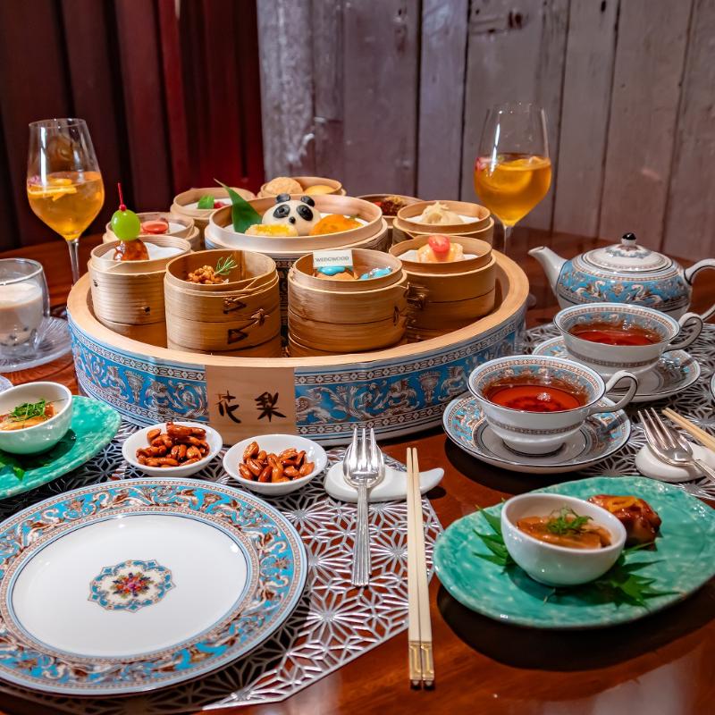 中国料理 花梨／ANAインターコンチネンタルホテル東京のチャイニーズ・アフタヌーンティー with ウェッジウッド ～ターコイズに包まれる飲茶時間～のスタンド画像