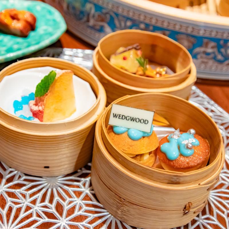中国料理 花梨／ANAインターコンチネンタルホテル東京のチャイニーズ・アフタヌーンティー with ウェッジウッド ～ターコイズに包まれる飲茶時間～のスイーツ画像