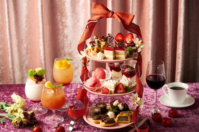 苺×チョコレートのアフタヌーンティーの画像1