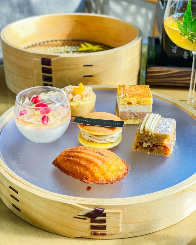 THE GARDEN BAR／HOTEL THE MITSUI KYOTOの京丹波栗アフタヌーンティーのスイーツ画像