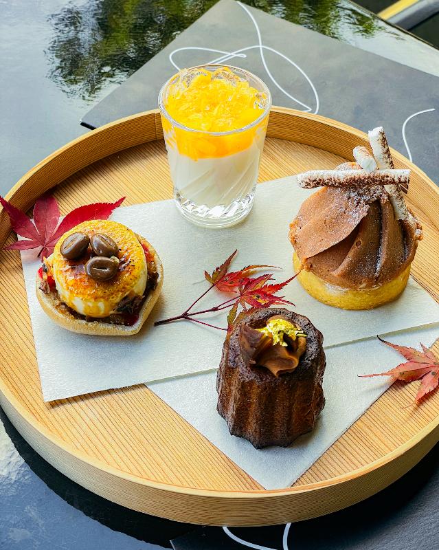 Jean-Georges at The Shinmonzen／The Shinmonzenの栗と柿のアフタヌーンティーのスタンド1段目画像