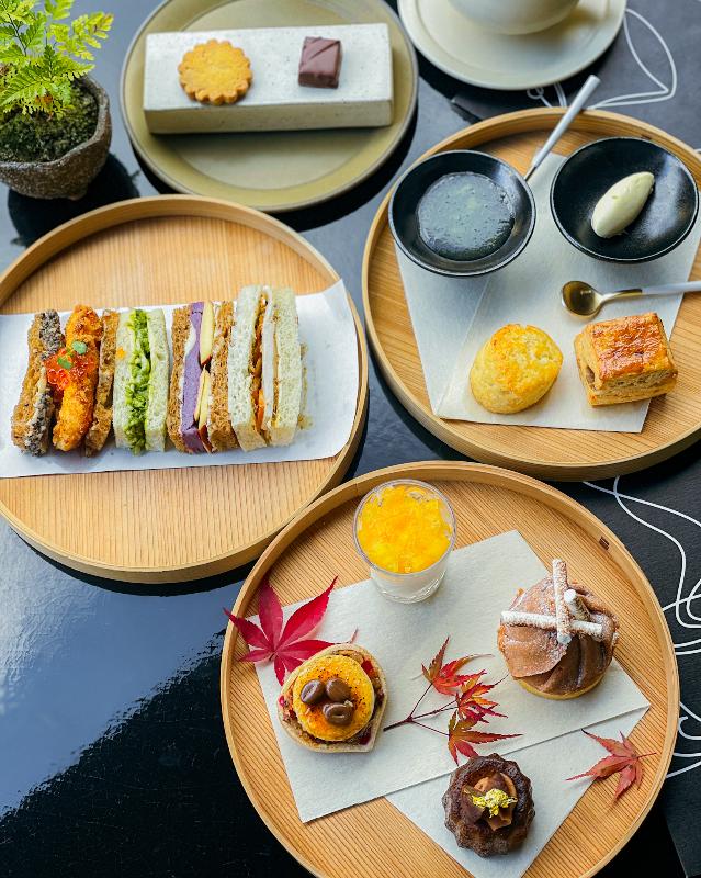 Jean-Georges at The Shinmonzen／The Shinmonzenの栗と柿のアフタヌーンティーのセイボリー画像