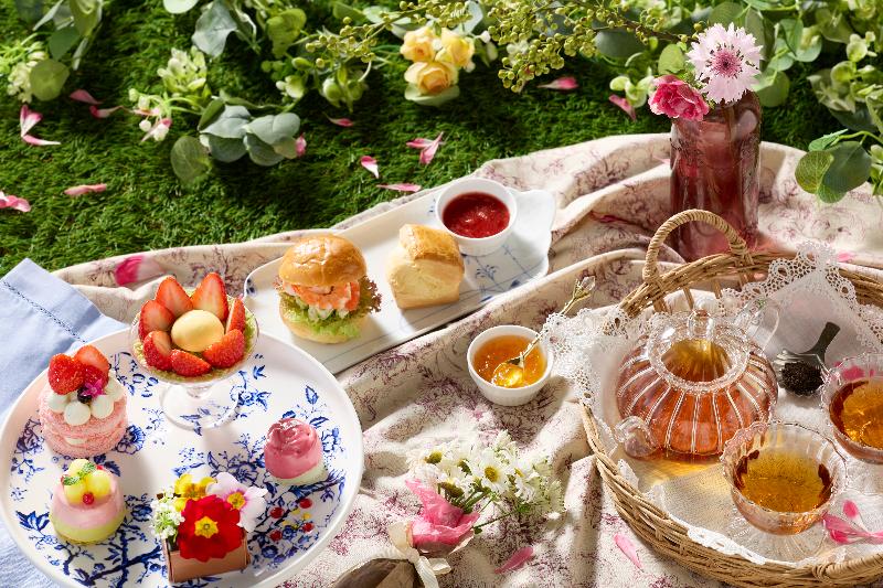 春の花咲くアフタヌーンティーの画像1