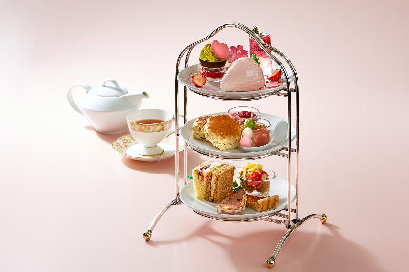 桜アフタヌーンティーセットの画像1