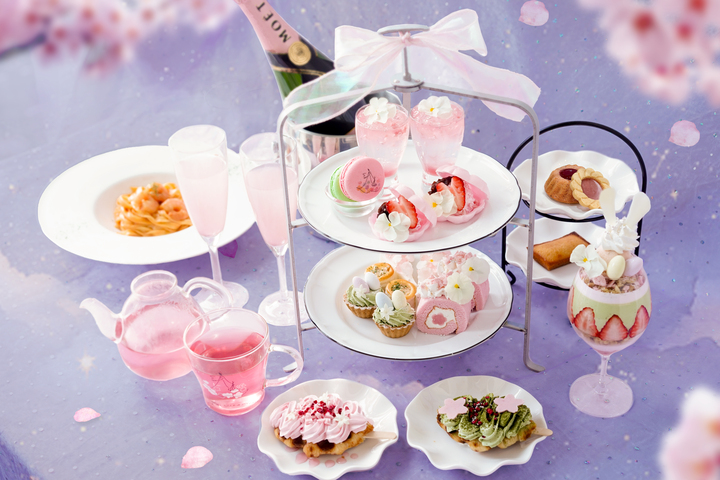 お花のプレミアムアフタヌーンティー 〜オーロラプリンセスと桜〜の画像1