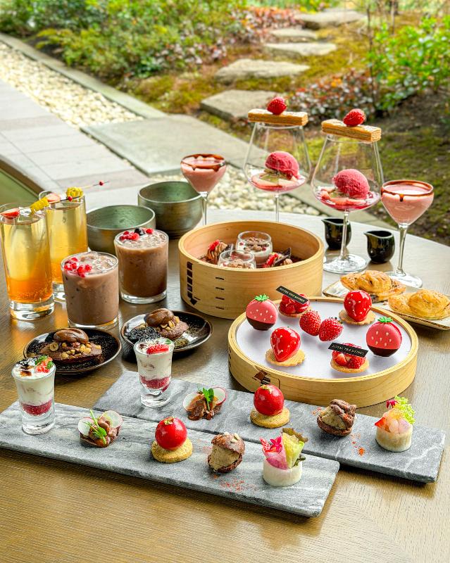 THE GARDEN BAR／HOTEL THE MITSUI KYOTOのいちご＆チョコレート アフタヌーンティーのアフタヌーンティー画像