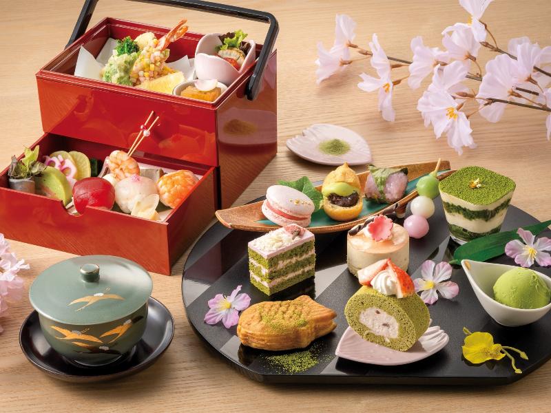 桜と抹茶のアフタヌーンティーの画像1