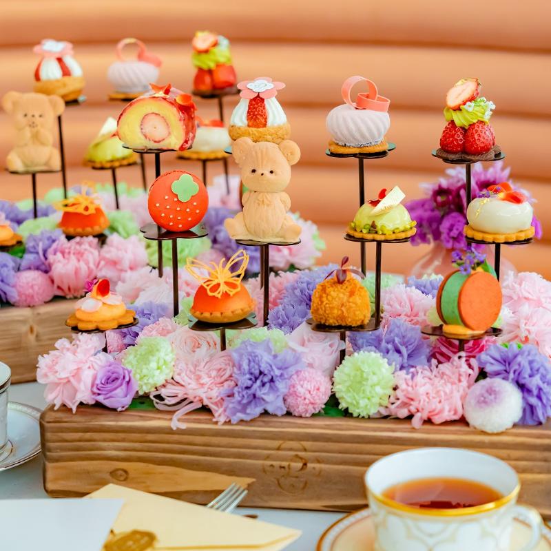 PuellaのBlooming Strawberry Tea Garden Afternoon Tea  — Puella’s Secret Sweets —のスタンド画像