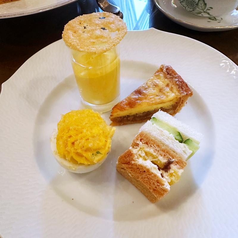 デザートカフェ長楽館／ホテル長楽館のはちみつチーズアフタヌーンティーのセイボリー画像