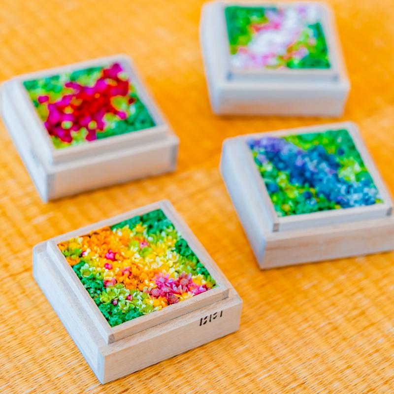 Otonami アスコット丸の内東京で花のアートオブジェ作成体験の画像