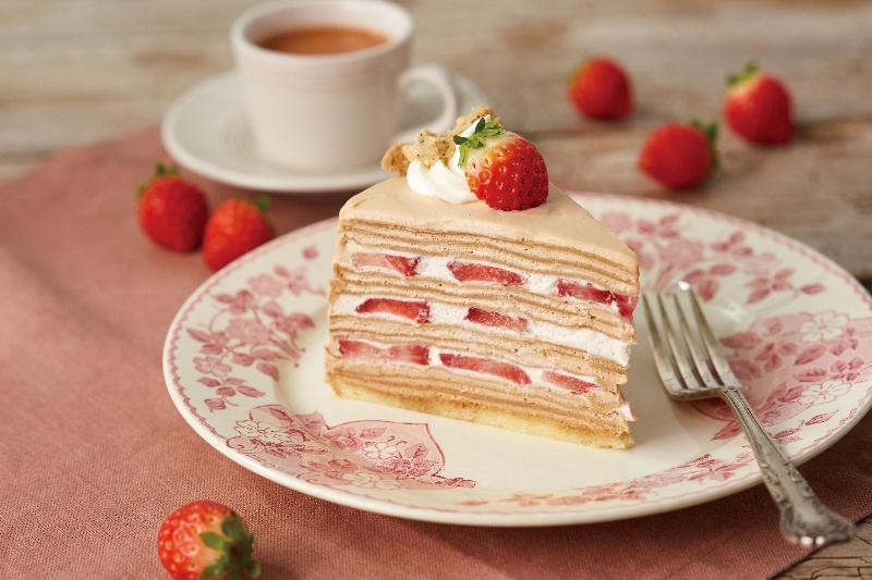 【Afternoon Tea LOVE&TABLE】プレミアムな苺づくし「苺のミルクレープ」や、苺×ミルクティーなど冬の新作ミルクレープを発売の画像3