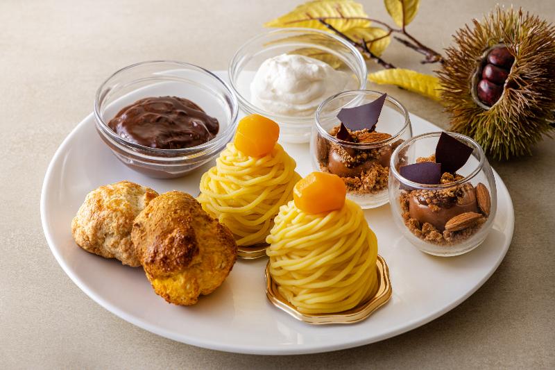 秋の味覚とチョコレートのアフタヌーンティーの画像3